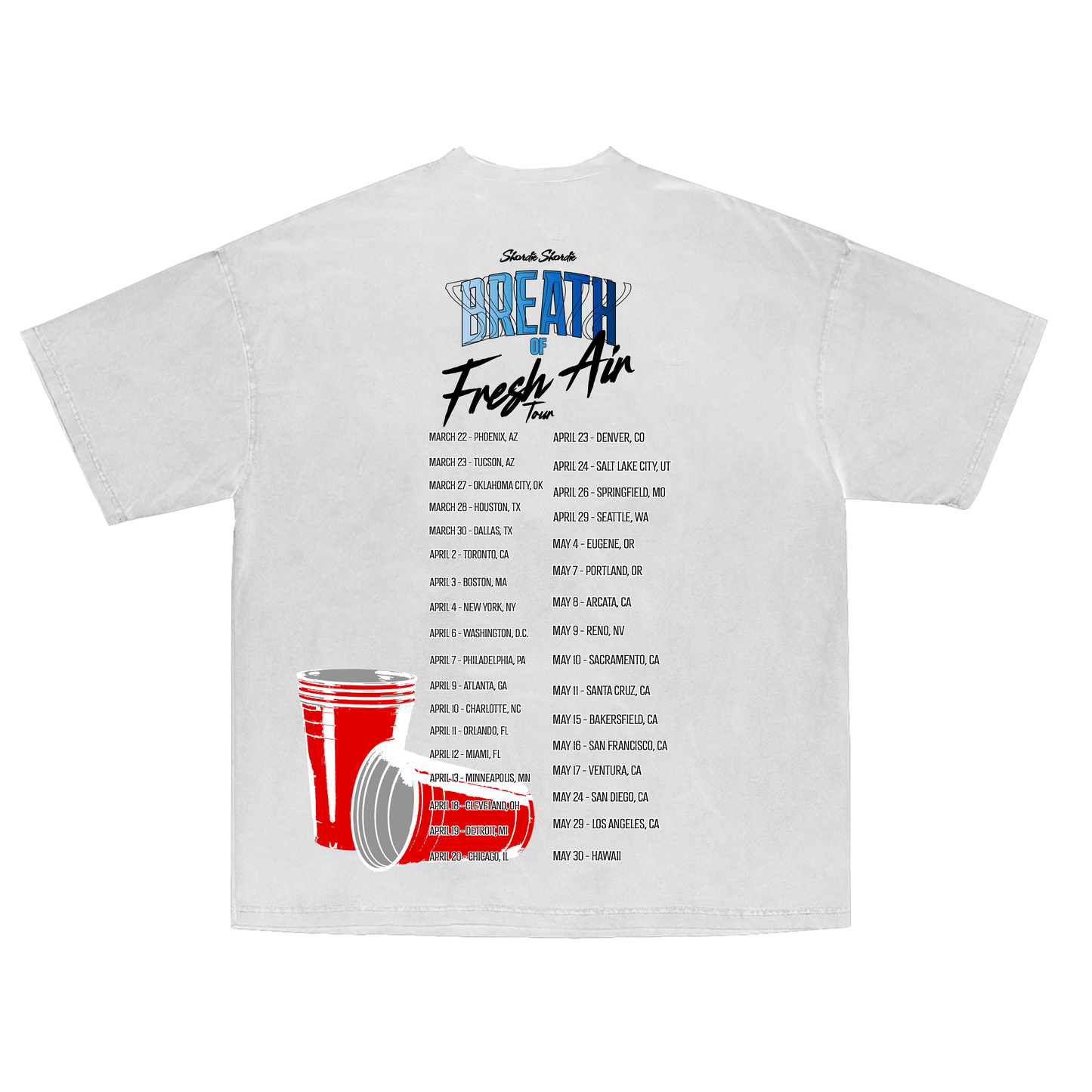 "BREATH OF FRESH AIR TOUR T-SHIRT - PARTY"